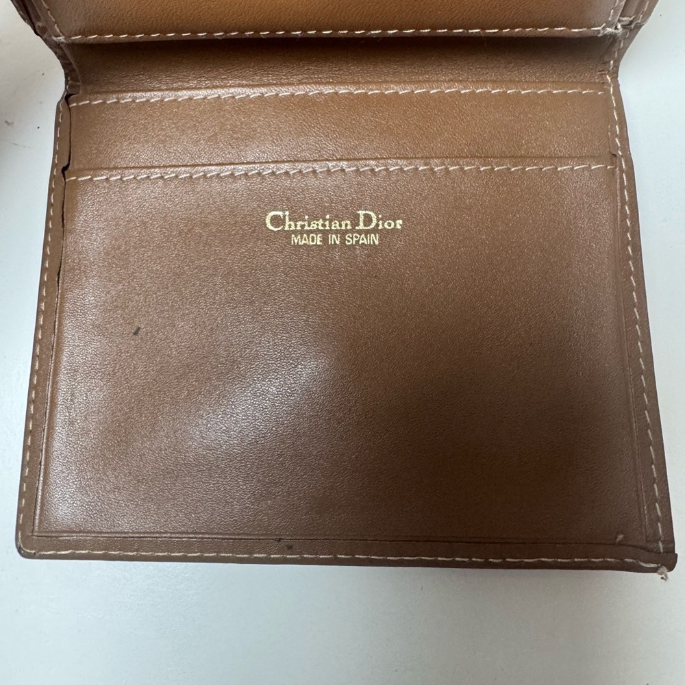 Christian Dior Vintage Women’s Bifold Honeycomb Monogram Canvas Compact Wallet - Picture 8 of 12